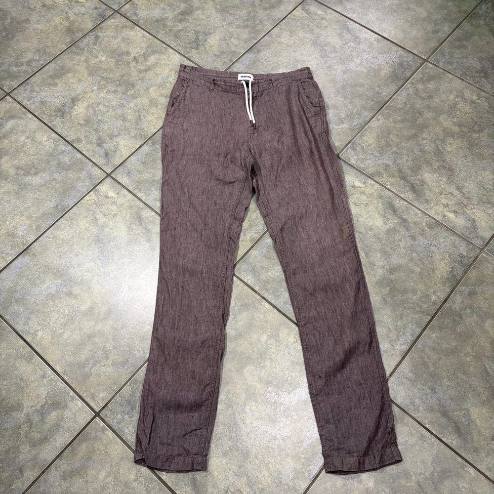 Taylor Stitch, Linen & Silk Drawstring Relaxed, Mens 32" Pants